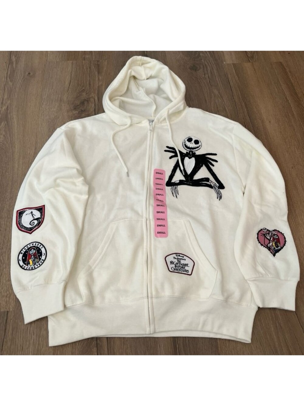 Nightmare Before Christmas Women's Hoodie Fleece Full Zip Size Small